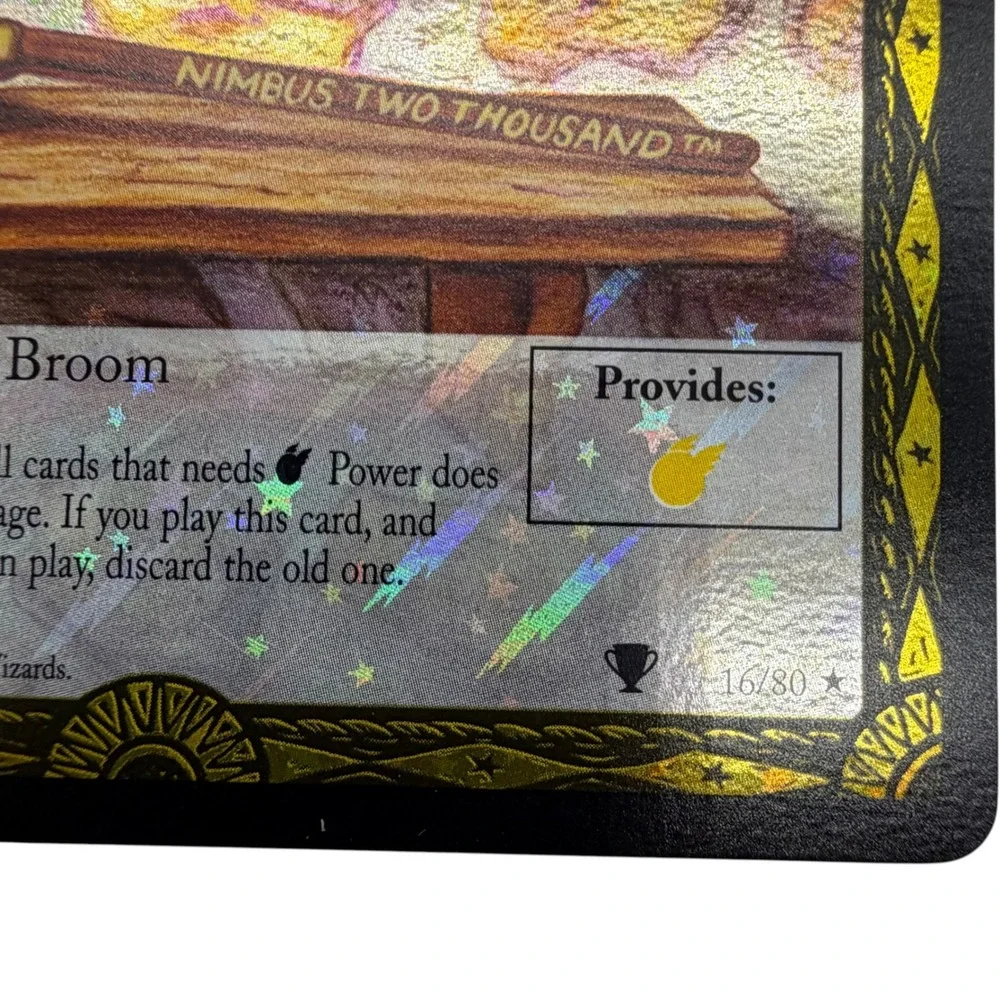 Harry Potter TCG Nimbus Two Thousand 16/80 Quidditch Cup Rare Holo Foil 2001 EX